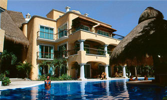 View of Hacienda Vista Real from the pool